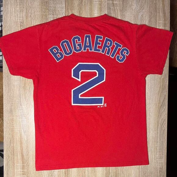 Xander Bogaerts Vintage Boston Red Sox Majestic TShirt Jersey M - Picture 1 of 2
